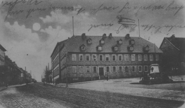 Bergakademie an der Stelle des Hauptgebäudes vor 1901