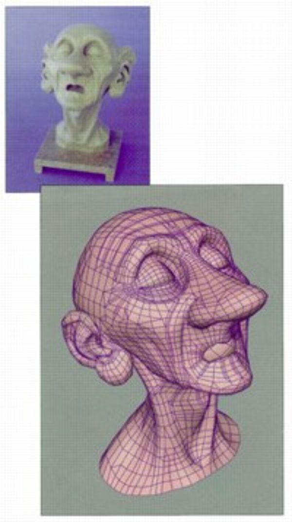 3D-Visualisierung eines künstlichen Kopfes