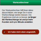 Programmfenster im Wartezeitrechner