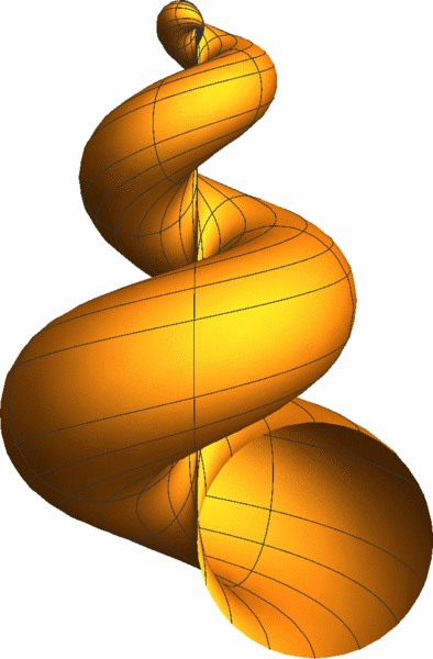 Schneckenförmige geometrische Figur