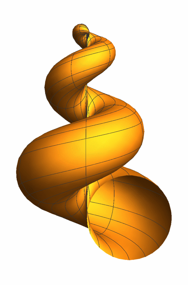 Schneckenförmige geometrische Figur