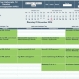 Programmfenster im Raumbuchungssystem MRBS